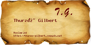 Thurzó Gilbert névjegykártya